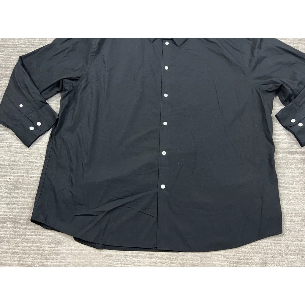 David Taylor‎ Shirt Mens 3XL Black Button Up Long Sleeve Cotton Blend Casual - Picture 3 of 12